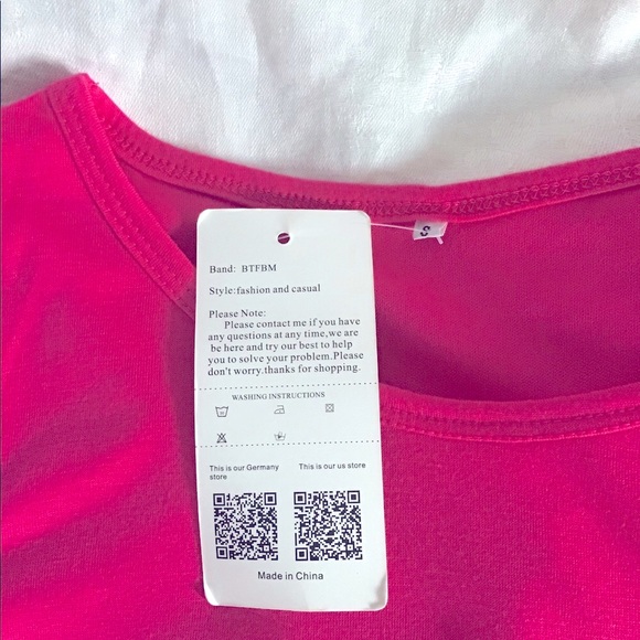 Vibrant Tank Tee Shirt HOT PINK Dress w/Ruching Bodycon - Picture 4 of 6